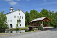 Sunapee Harbor, NH - Sugar River Bridge and Old Town Hall